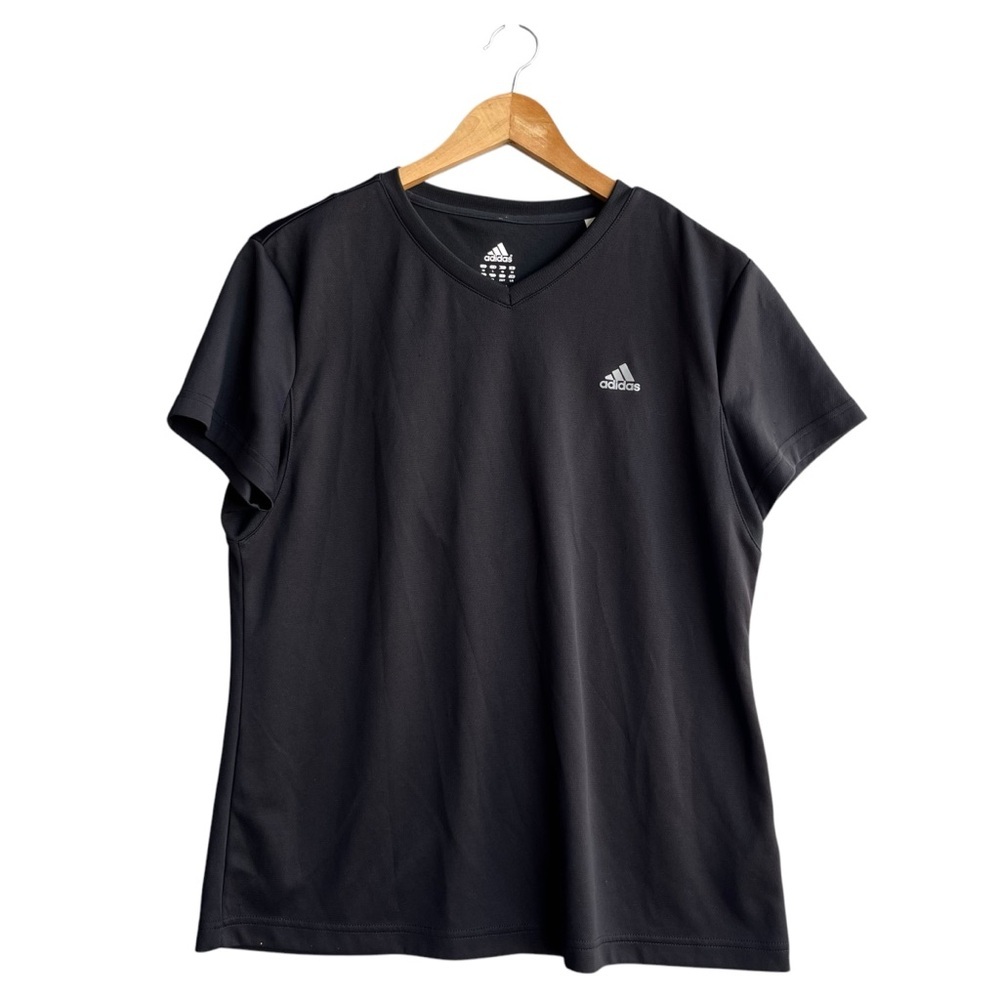 Adidas Women's Black Running T-Shirt Size L Short Sleeve Activewear